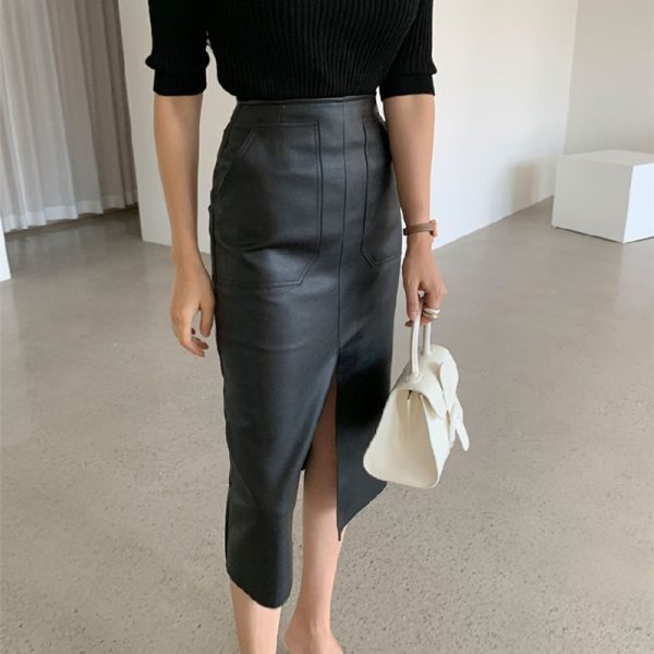 European And American Temperament Deep Split Skirt