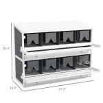 Chicken Nesting Box, 8 Compartment Wood Laying Boxes For Chicken Coop