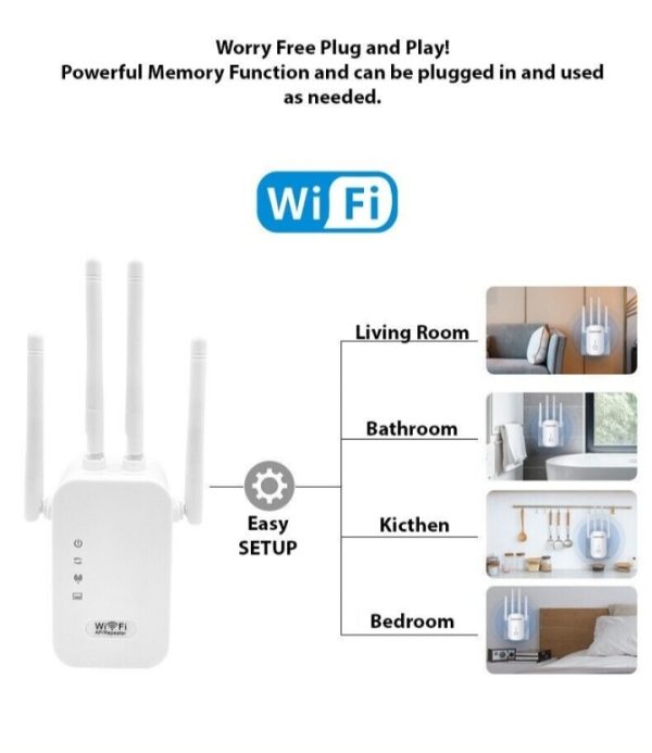 WiFi Range Extender Internet Booster Network Router Wireless Signal Repeater
