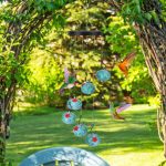 1Pc Wind Chimes Humming Bird Feeder Ant And Bee Proof Outdoor Hanging Hummingbird Feeder For Viewing Decoration For Garden Patio Yard Balcony