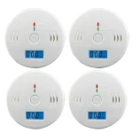 CO Detector Alarm LCD Combination CO Carbon Monoxide Gas Battery Warning Home