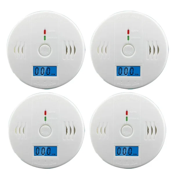 CO Detector Alarm LCD Combination CO Carbon Monoxide Gas Battery Warning Home