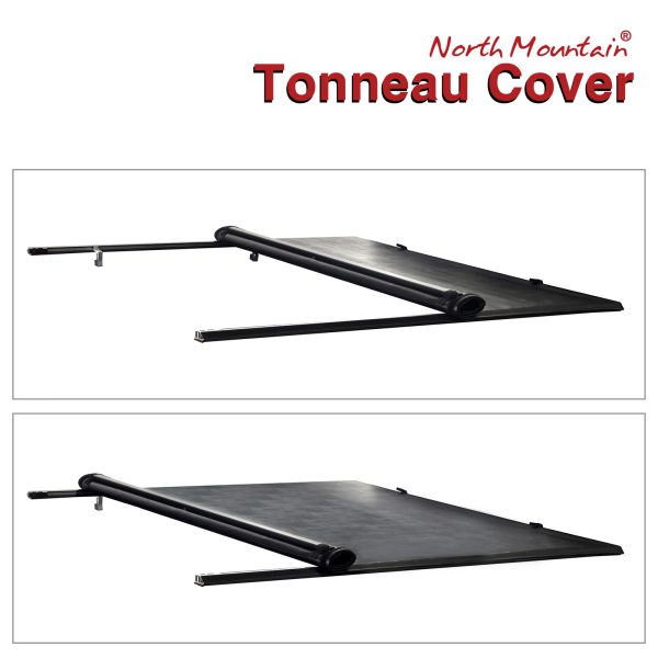 Black Soft Vinyl Lock & Roll-Up Tonneau Cover Assembly Fit 14-21 Tundra 6.5' Bed--A80034-1265T