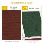 59" Wooden Outdoor Rabbit Hutch Playpen Tortoise House Habitat with Run and Enclosed Cover