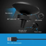 Qi Wireless Car Charger Magnetic Car Phone Charger 5W Charging Pad Air Vent Phone Mount Holder