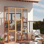 Outdoor Catio Cat Enclosure, Large Wooden Cat House With 6 Jumping Platforms, Scratching Post.For Multiple Packages Shipped, Please Pay Attention To The Details, Dimensions, And Weight.