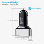 1Pc 3Port USB Car Charger  30W 5.5A For IOS Phone 16 15 14 And More