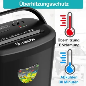 Aktenvernichter, Schreddert 12 Blatter Auf Einmal, Kann Kreditkarten&CD Und Buroklammern Zerkleinern, Papierschredder Mit Einem 25-Liter-Abfallbehalter-Versand Von FBA
