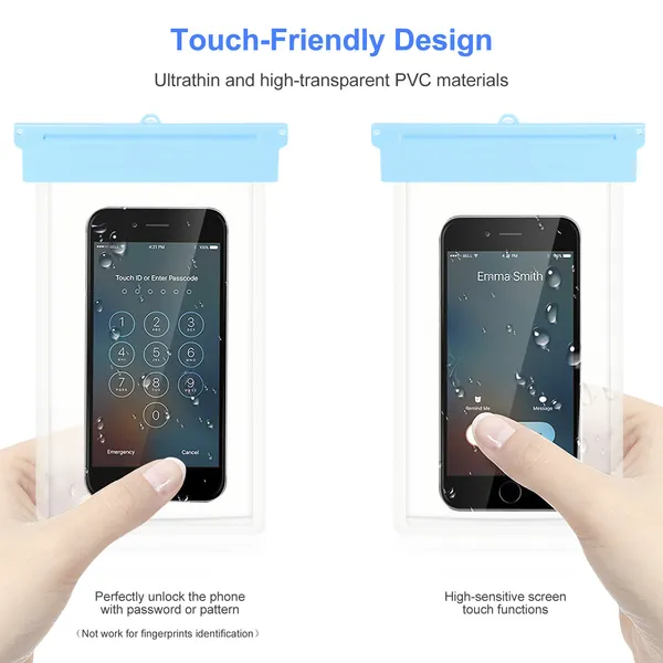 Universal IPX8 Waterproof Phone Pouch Dry Bag Case Underwater Protective High Touch Sensitive