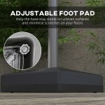 330 lbs. Fillable Umbrella Base for 84D-110V02 Model Umbrella, Cantilever Umbrella Stand, Wheels, Adjustable Feet, Black
