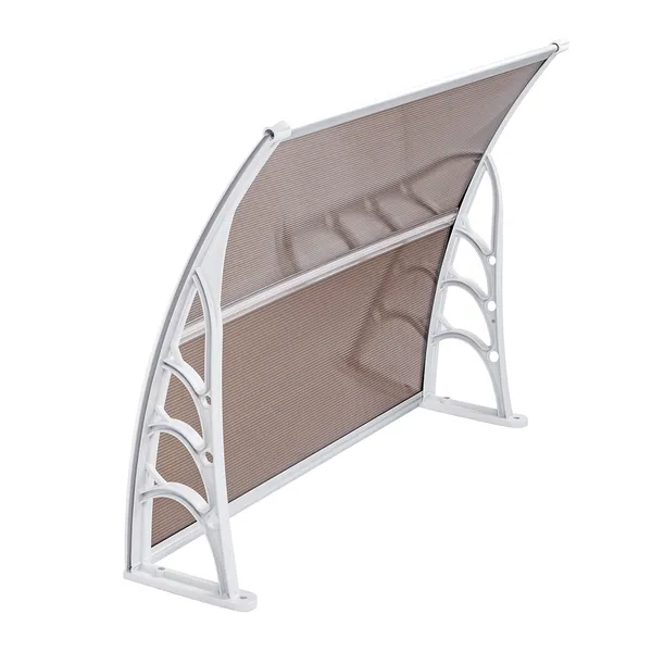 HT-100 X 80 Household Application Door & Window Rain Cover Eaves Brown Board & White Holder