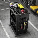 3-Tier Rolling Tool Cart, 200 LBS Capacity Plastic Utility Cart With Side Shelf And Storage Bucket, Tikt0k Sales Prohibited
