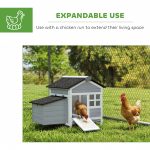 Wooden Chicken Coop Outdoor with Nesting Box, Pull-Out Metal Tray, for 1-2 Chickens, Rabbits, Ducks, 36" x 25" x 27"