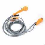 Car Plug Shower Kit 36W Portable Electric Vehicle Mounted Shower Kit For Outdoor Camping Car Washing Irrigation Orange