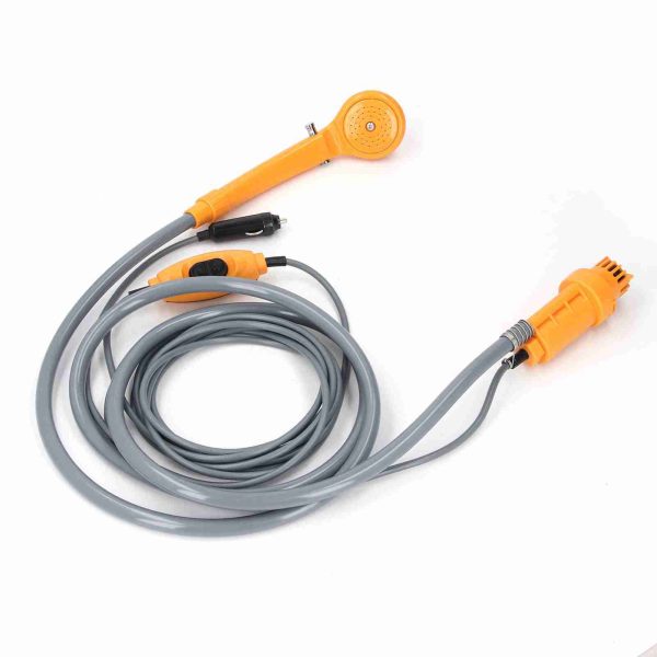 Car Plug Shower Kit 36W Portable Electric Vehicle Mounted Shower Kit For Outdoor Camping Car Washing Irrigation Orange