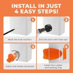 Durable Chicken Feeder Rain Proof Poultry Feeder Port Gravity Feed Kit For Buckets, Barrels, Bins, Troughs, Easy Clean - 6 Pack With Hole Saw For Easy Installation
