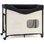 Elevated Lounge Pet Bed, Foldable Bunk Dog Bed With 600D Oxford Cloth And Dutch Velvet, Portable Raised Cot With Wheels, Side Storage Bags, And Carry Bag For Cats & Dogs, XL, Beige
