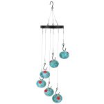 1Pc Wind Chimes Humming Bird Feeder Ant And Bee Proof Outdoor Hanging Hummingbird Feeder For Viewing Decoration For Garden Patio Yard Balcony