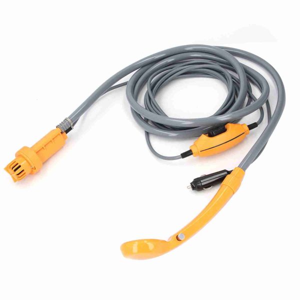 Car Plug Shower Kit 36W Portable Electric Vehicle Mounted Shower Kit For Outdoor Camping Car Washing Irrigation Orange