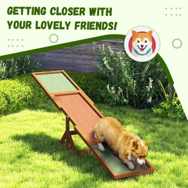 Wooden Dog Agility Seesaw For Training And Exercise, Weather Resistant, Orange