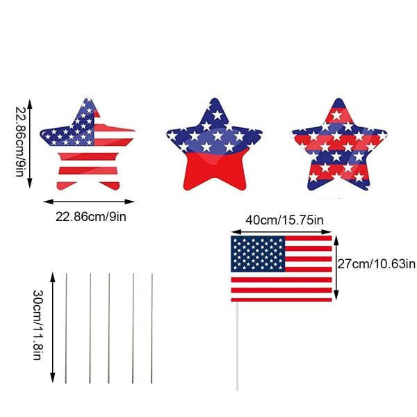 8Pcs 4th Of July Yard Signs