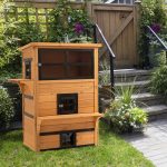 3-Tier Kitty Shelter With 5 Escape Doors, Weather Resistant, Yellow & Black