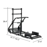 Enhanced And Stable Racing Wheel Cockpit, Compatible With Fanatec, PXN, Thrustmaster, And Logitech Adjustable Driving Simulators, Excluding Handbrake, Pedals, And Monitor -No Self Pick Up