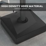 330 lbs. Fillable Umbrella Base for 84D-110V02 Model Umbrella, Cantilever Umbrella Stand, Wheels, Adjustable Feet, Black