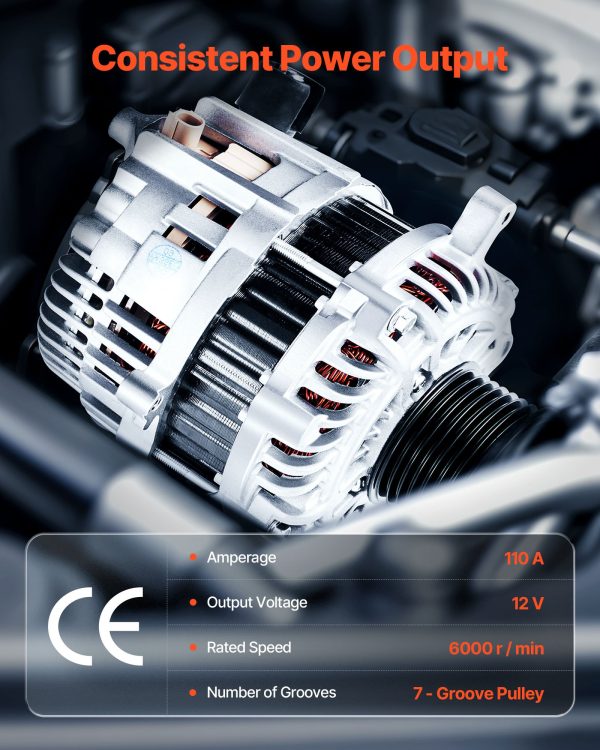 Car Alternator 11999, Compatible With Honda Accord L4 2.4L 2013-2017, Automotive Replacement Alternator With Aluminum Housing And Pure Copper Round Coil, 31100-5A2-A02, AHGA88, 14489, A5TL0581ZC