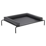 Elevated Dog Bed For Large Dogs XL, Raised Dog Bed Cot With Washable Pillow, Indoor & Outdoor Cooling Dog Bed Hammock, Heavy Duty Steel Frame Dog Bed With Breathable Teslin Mesh, Grey