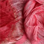 2pcs Skinny Long Scarf,Red Metallic Polyester Scarf ,Versatile Everyday Scarf ,Pairs With All Casual Outfits,Office Appropriate Subtlety For Women Men