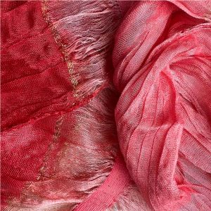 2pcs Skinny Long Scarf,Red Metallic Polyester Scarf ,Versatile Everyday Scarf ,Pairs With All Casual Outfits,Office Appropriate Subtlety For Women Men