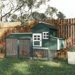 Wooden Chicken Coop, Hen House Outdoor With Run Nesting Box, Asphalt Roof, Removable Tray, Multiple Packages Shipped. Please Pay Attention To The Dimensions And Weight In The Details.