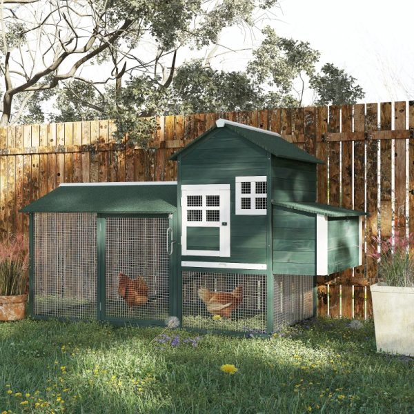 Wooden Chicken Coop, Hen House Outdoor With Run Nesting Box, Asphalt Roof, Removable Tray, Multiple Packages Shipped. Please Pay Attention To The Dimensions And Weight In The Details.