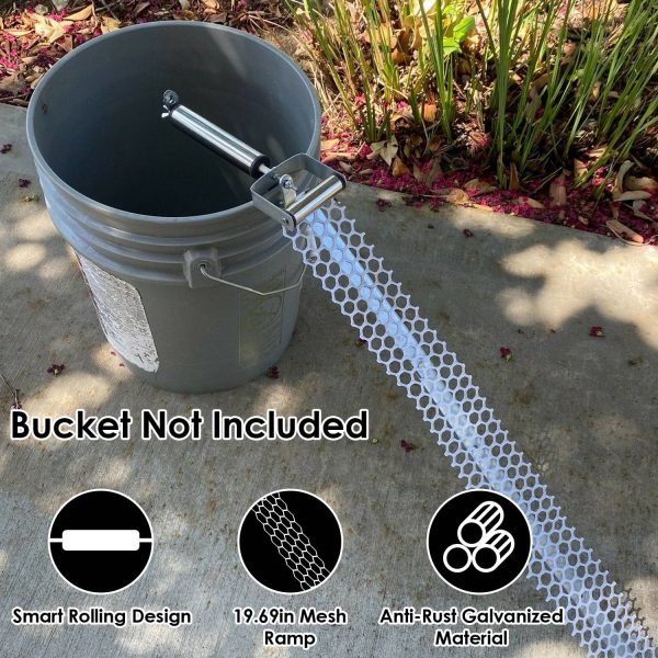Rolling Mouse Trap With 19.69in Mesh Ramp, Humane Galvanized Metal Rat Trap, Reusable Catch Multiple Mice, Easy To Clean For Home Garage Warehouse Basement