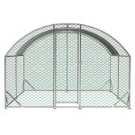 Large Chicken Coop Metal Chicken Run With Waterproof And Anti-UV Cover, Dome Shaped Walk-in Fence Cage Hen House For Outdoor And Yard Farm Use,9.84 X 13.12 X 6.56 Ft