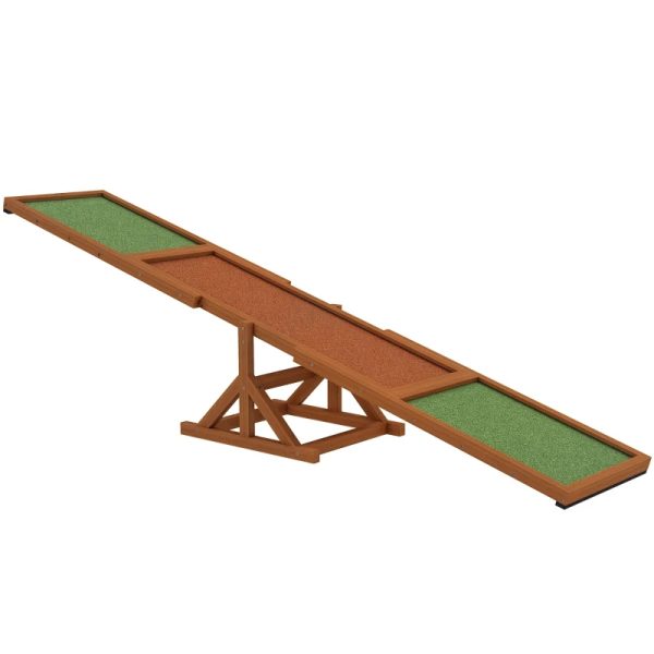 Wooden Dog Agility Seesaw For Training And Exercise, Weather Resistant, Orange