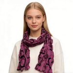 2pcs Hot P Ink Scarf,crinkle Texture Adds Dimension Scarf,vacation,daily Life,evening Party,Office Appropriate Subtlety For Women Men,for Casual Outfits