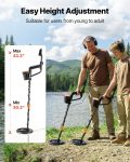 Metal Detector For Adults, 8", Professional High Accuracy Gold Detector, IP68 Waterproof Search Coil With Display, Headphones, 3 Modes, Adjustable Length, For Detecting Gold Treasure Hunting