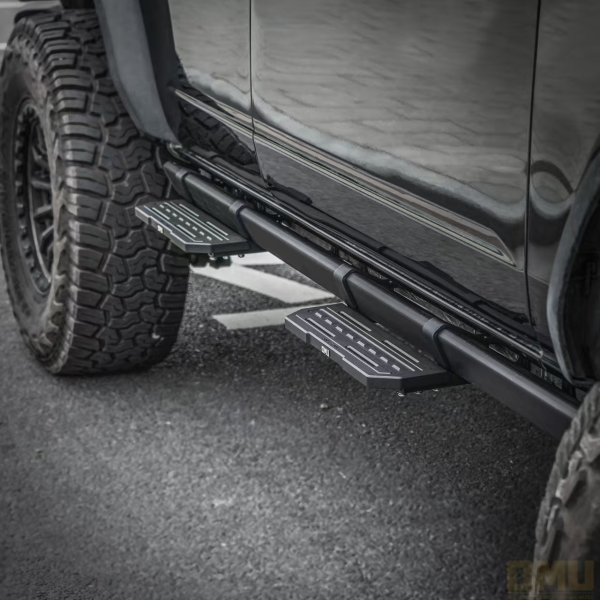 Running Board Side Step For 2021 Ford Bronco 4 Doors With OEM Rock Rails