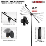 5 Core Tripod Mic Stand Floor Adjustable 18 To 72 Inches Sturdy Boom Arm Holder Microphone Stands Pedestal Para Microfono For Singing MS 080