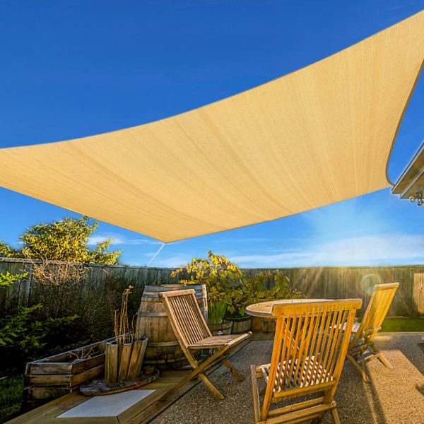 Prohibited From Sale On Amazon XISHAN 16'X20' Mocha,Rust Red,Sand HDPE Sunshade Sail, 160 Grams