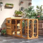3-Tier Kitty Shelter With 5 Escape Doors, Weather Resistant, Yellow & Black