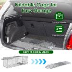 2Pcs 24X7.48X8.27IN Folding Humane Live Animal Trap Cages Easy To Catch And Release Foldable Cat Trap Galvanized Steel For Small Cats Squirrels Rabbits Hedgehog Chipmunk