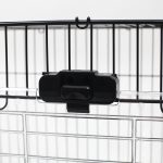 PawHut 2-Level Small Animal Cage Rabbit Hutch With Wheels, Removable Tray, Platform And Ramp For Bunny, Chinchillas, Ferret, Black
