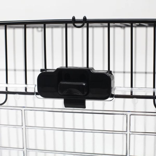 PawHut 2-Level Small Animal Cage Rabbit Hutch With Wheels, Removable Tray, Platform And Ramp For Bunny, Chinchillas, Ferret, Black