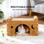 Star & Moon Cutout Cat Scratcher Couch, 56cm Size, With Teaser Ball, For Large & Multi-Cat Households