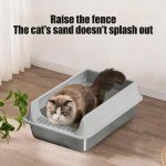 Stainless Steel Cat Litter Box, Large Open Top Litter Box With Anti Splash High Sides, Anti Tracking Pedal, Easy To Clean, Non Stick, Odor Resistant For Big Cats, Multi Cat Homes
