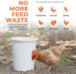 Durable Chicken Feeder Rain Proof Poultry Feeder Port Gravity Feed Kit For Buckets, Barrels, Bins, Troughs, Easy Clean - 6 Pack With Hole Saw For Easy Installation