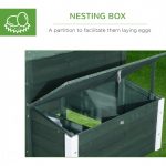 Wooden Chicken Coop, Hen House Outdoor With Run Nesting Box, Asphalt Roof, Removable Tray, Multiple Packages Shipped. Please Pay Attention To The Dimensions And Weight In The Details.